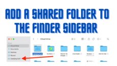 Add a shared folder to Finder