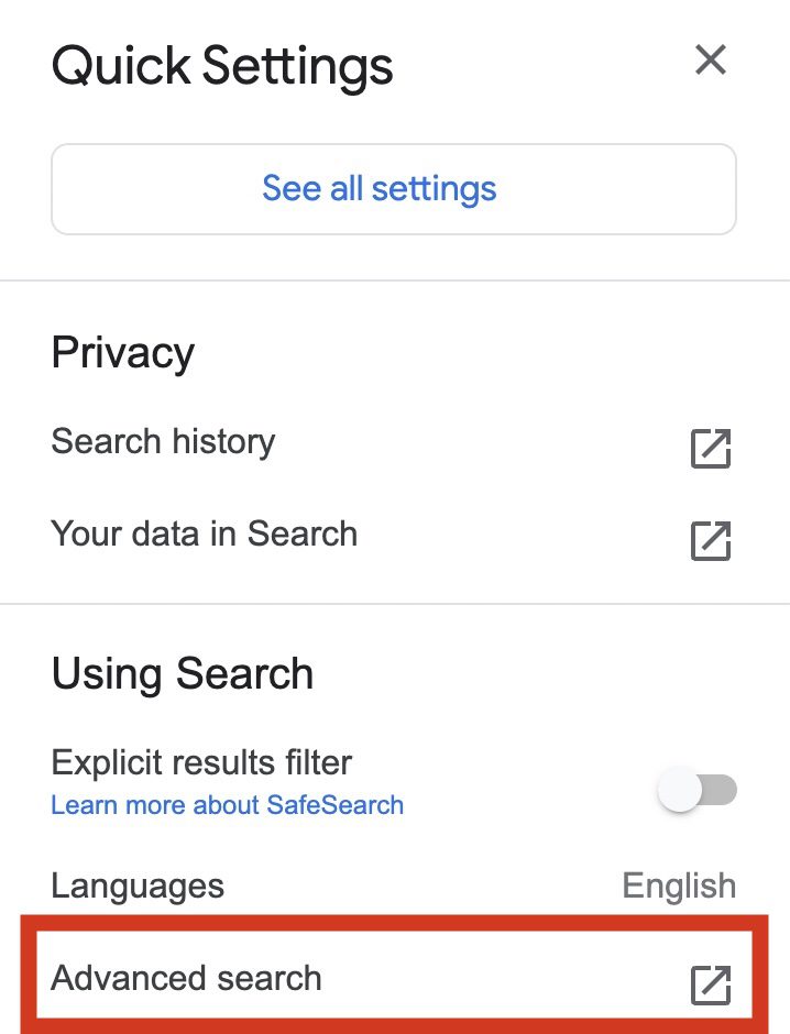 Advanced Search Tools