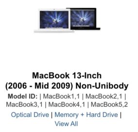 2008 MacBook 13-inch upgrade options