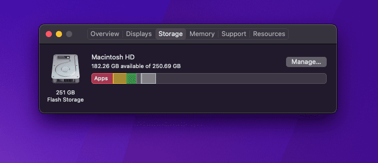 Mac storage