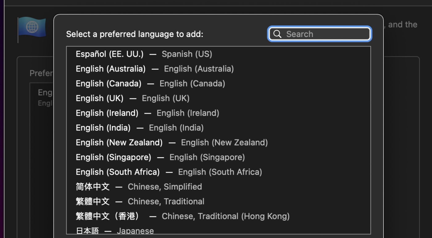 change language safari browser mac