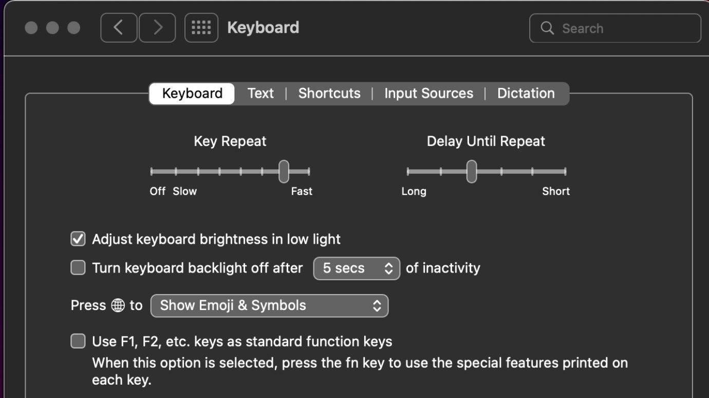 System Preferences > Keyboard