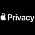 Apple logo as a padlock with the word privacy