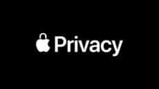 Apple logo as a padlock with the word privacy