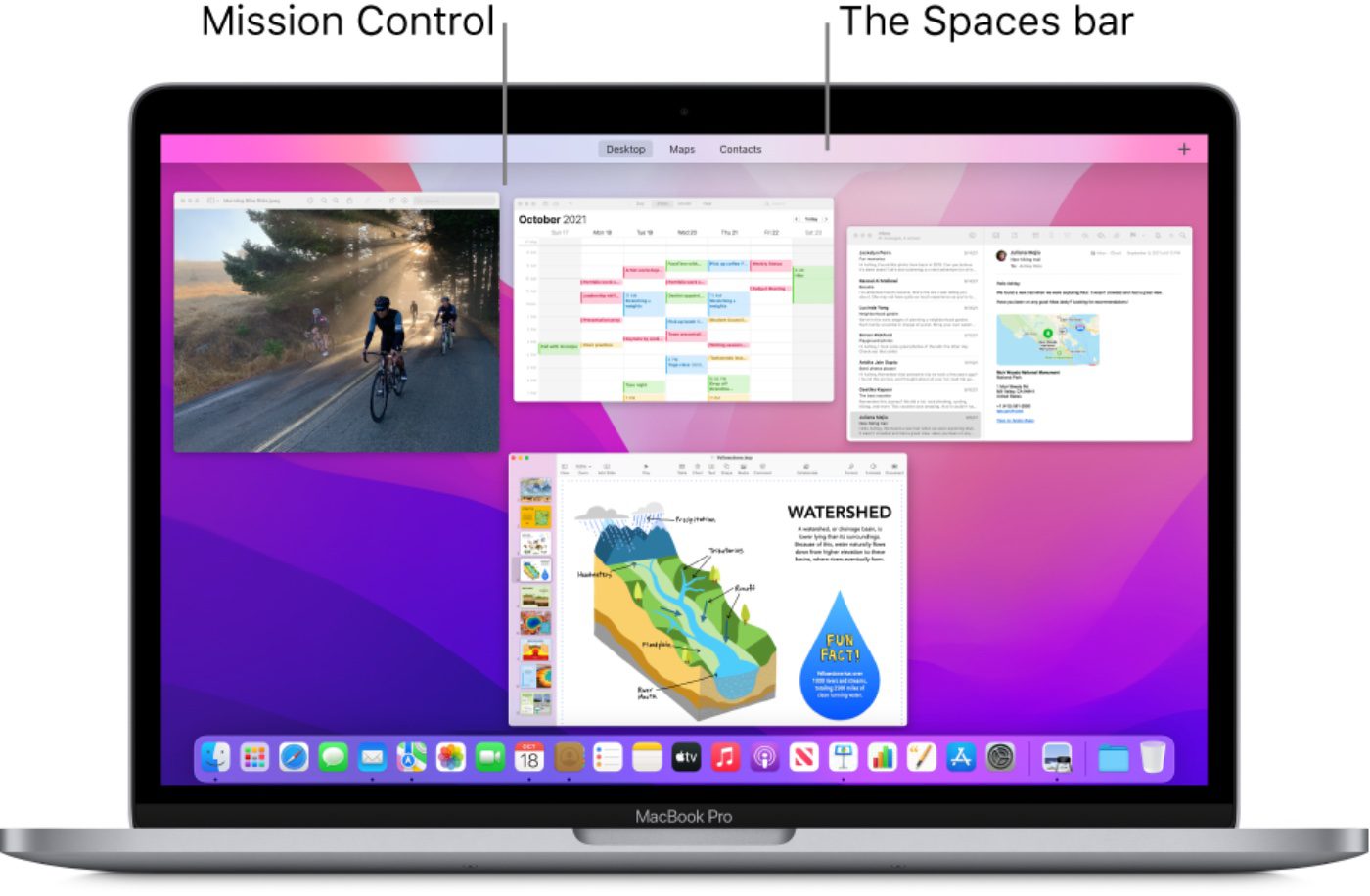 mac dock on all screens