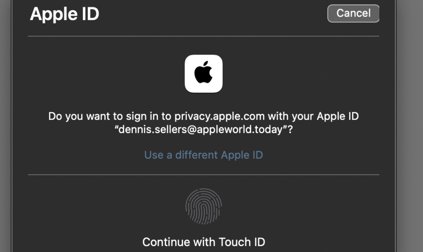 Sign in to Apple ID