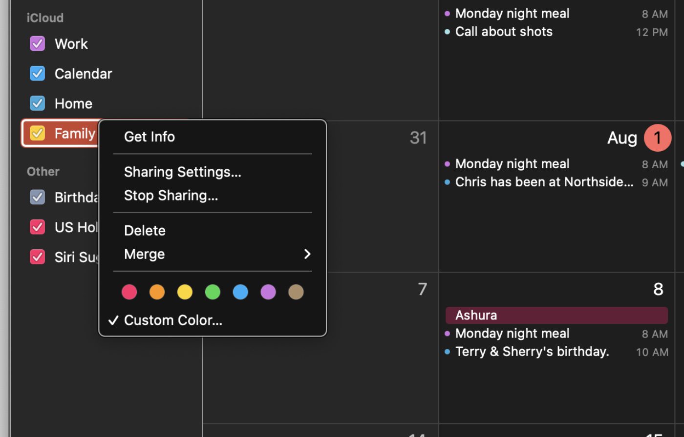 How to Change the Color or Name of a Calendar in macOS