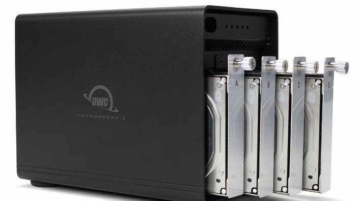 The OWC ThunderBay 4 is a Forever RAID system housing four drives.