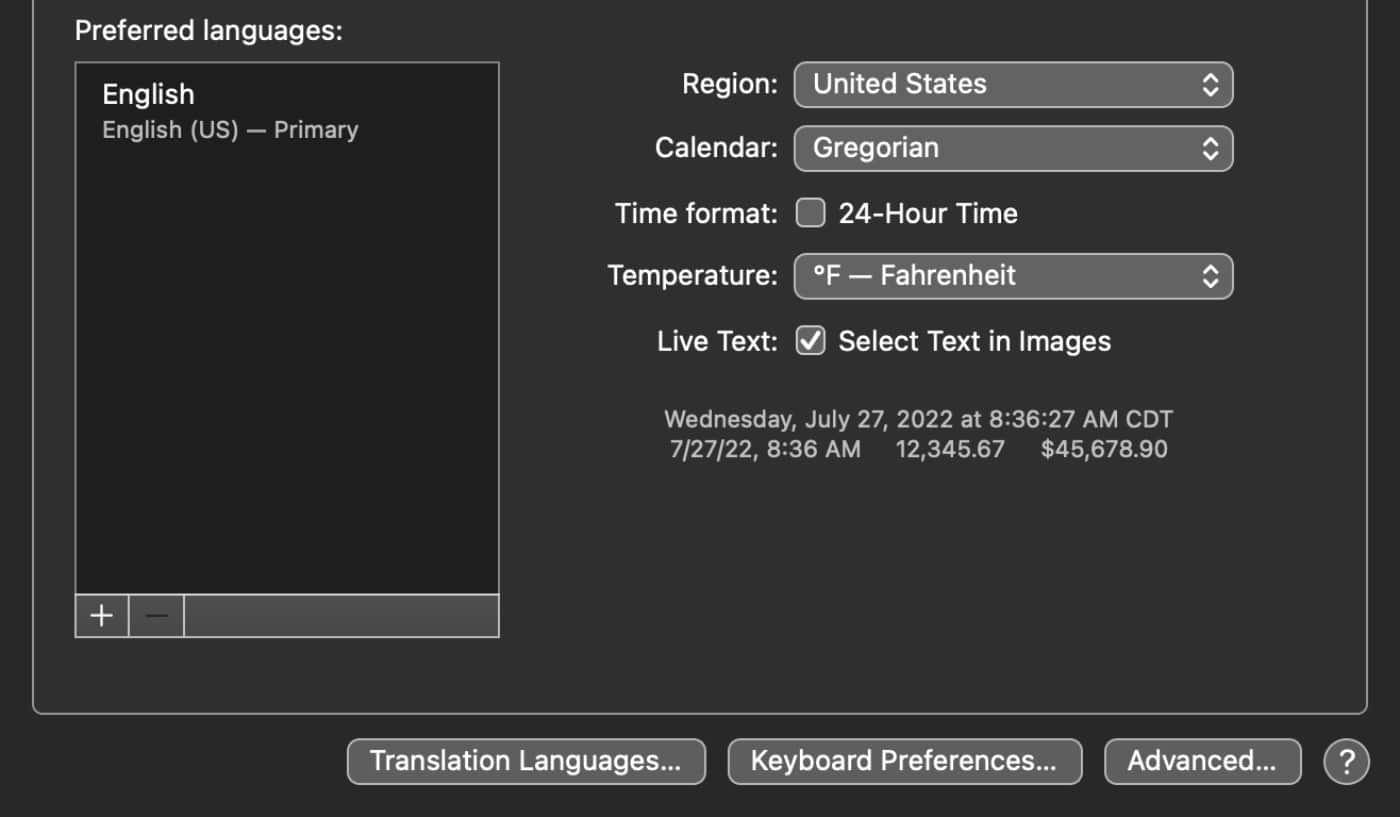 Translation Languages