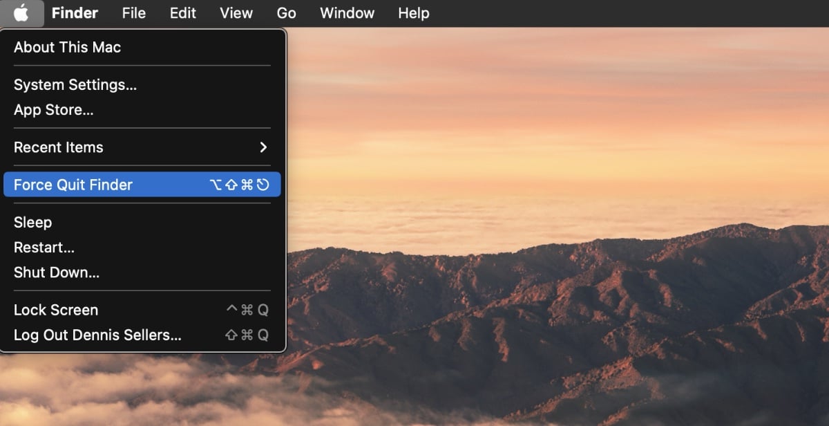 Force Quit Finder