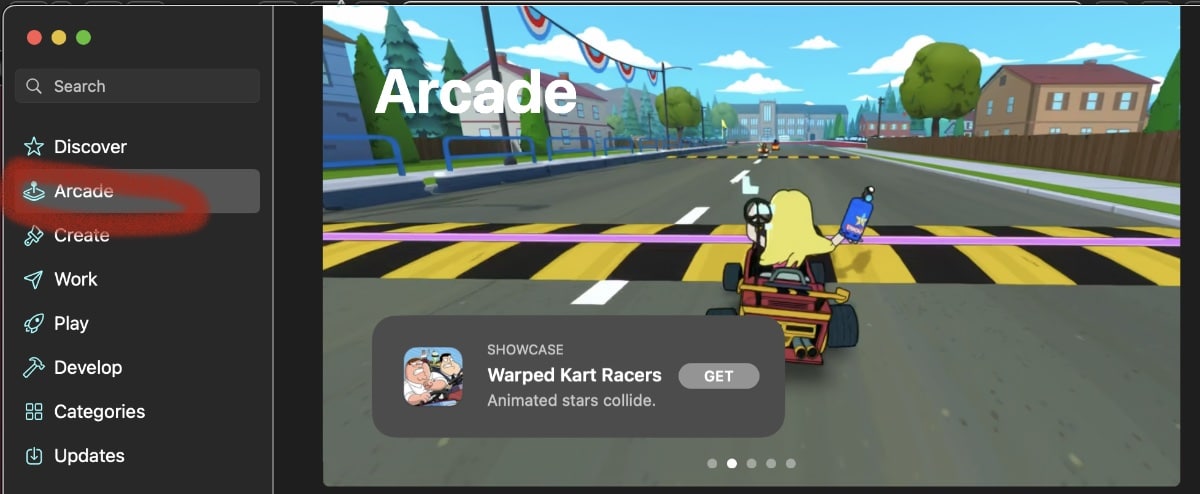 Mac App Store > Arcade