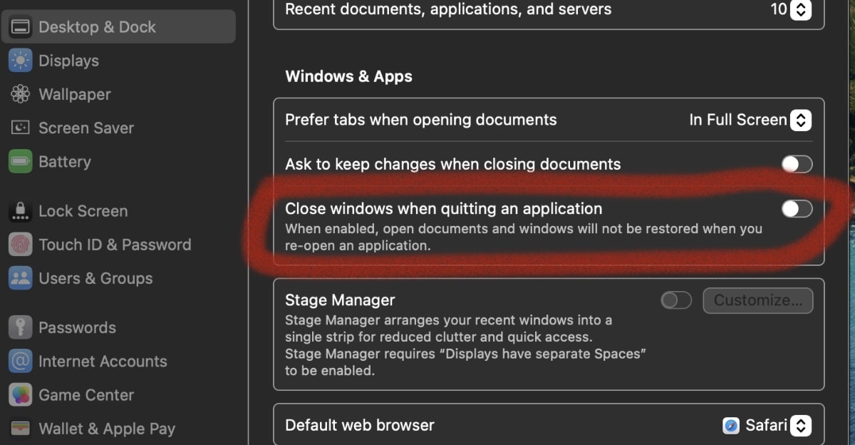 Close windows when quitting an app