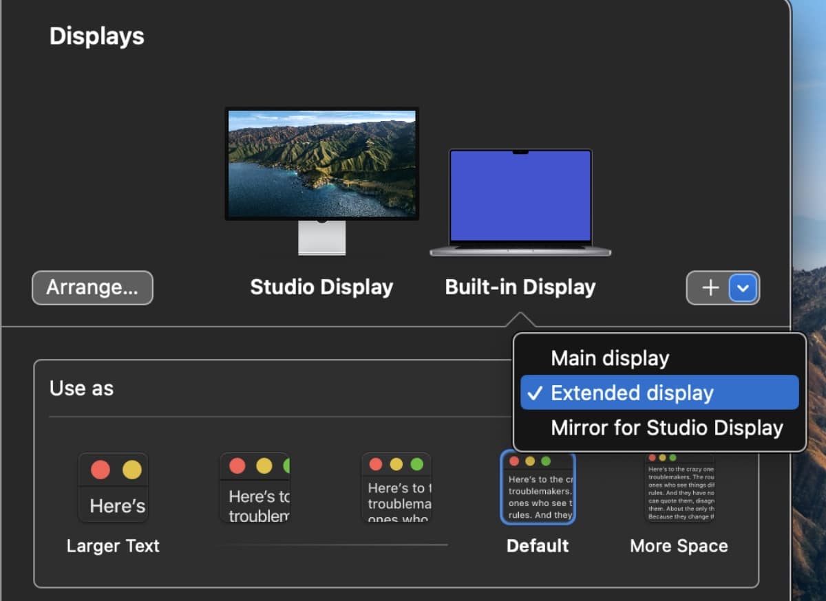 Choose your display