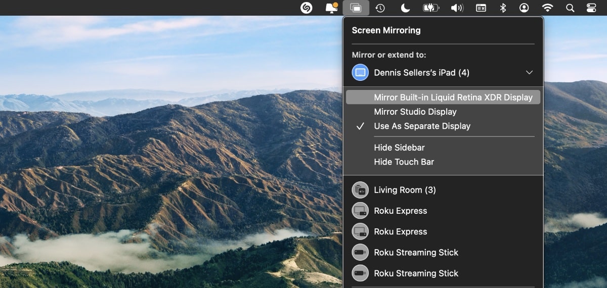 Screen Mirroring Options