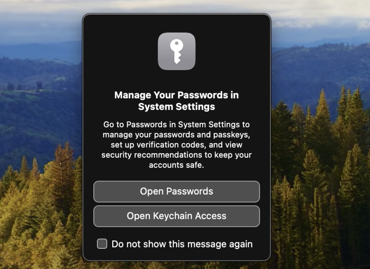 Manage your passwords in System Settings