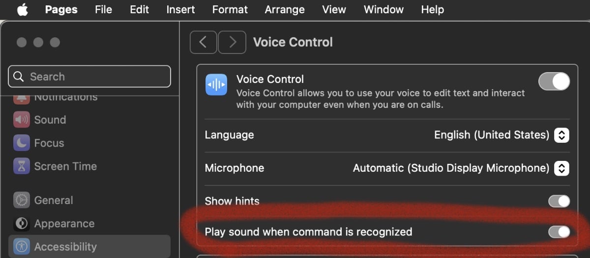 Play sound when command is recognized