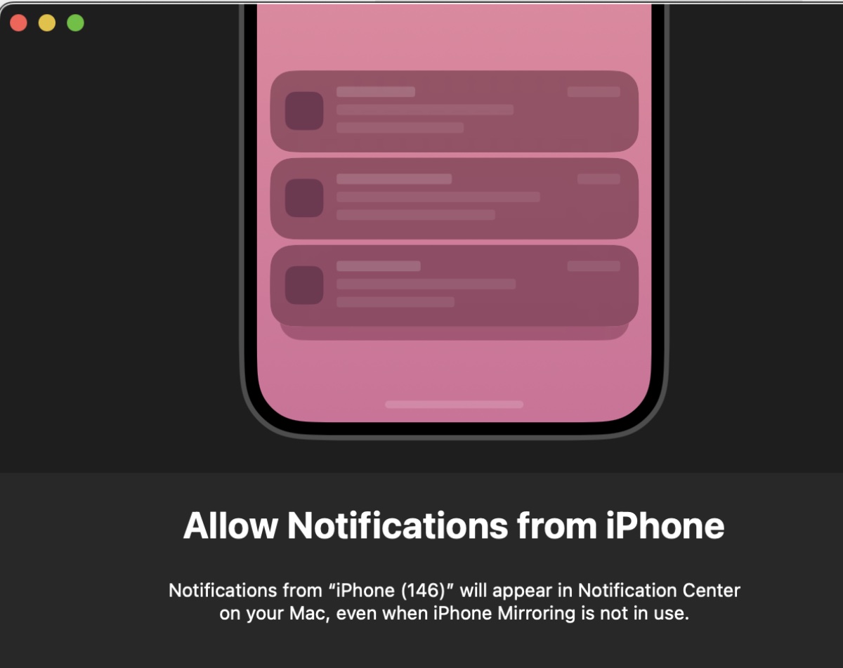 Allow Notifications from iPhone.