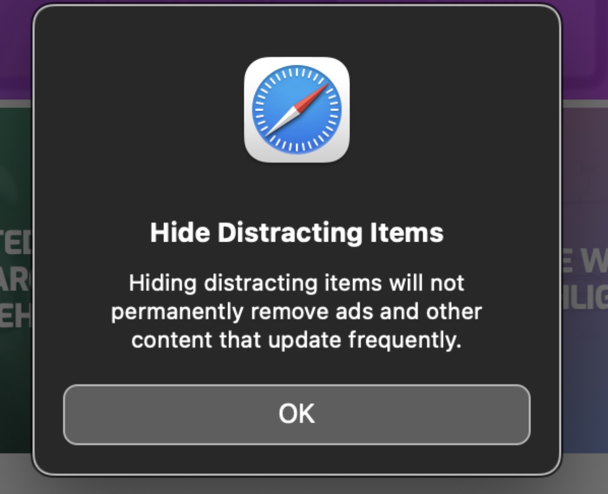 Hide Distracting Items