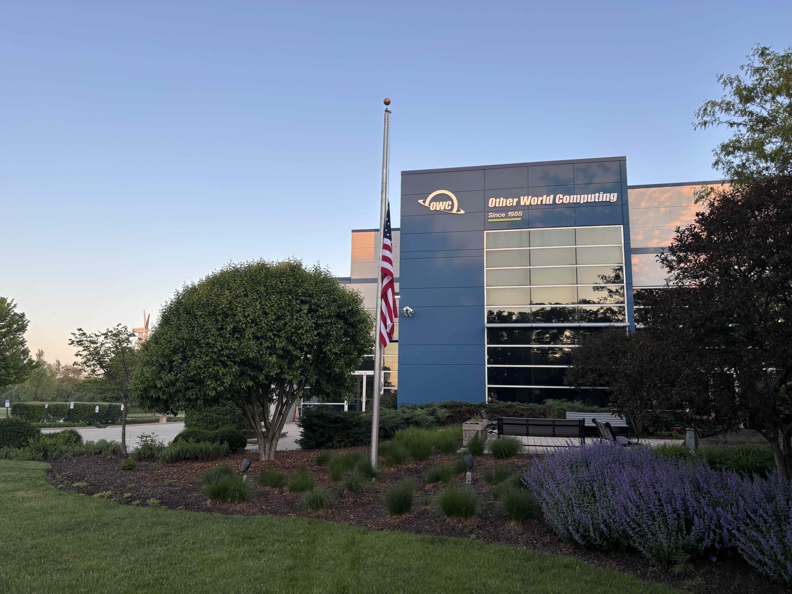 Old Glory set to half mast by dawn's early light this Memorial Day by Mirjana. 