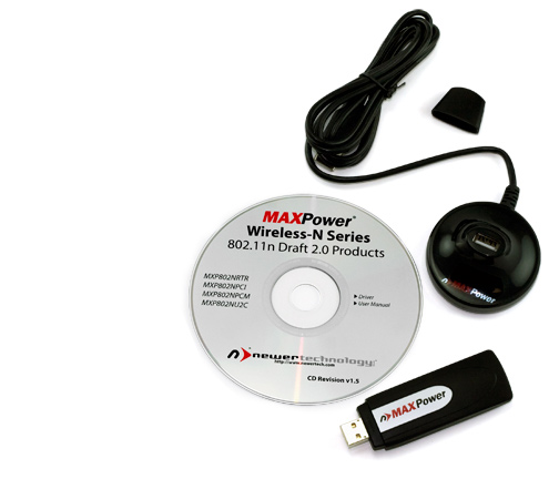 802.11n/g/b Wireless USB 2.0 Stick Adapter & Extension Cradle