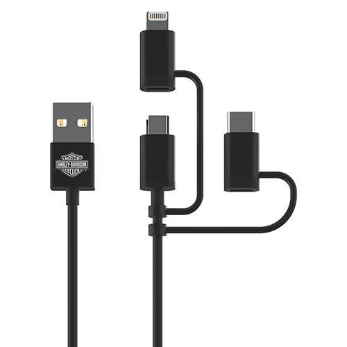 1.8M (6') Fonegear All In One ChargeSync Cable USB to Apple Lightning, Micro USB & USB C
