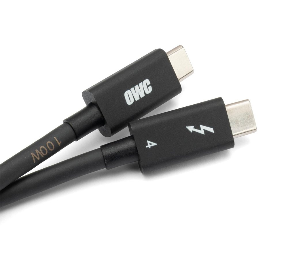 1.0 Meter 39 inch, 3.2 feet OWC Premium Thunderbolt 2 Cable Black 