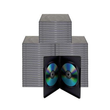 OWC 50 Black Dual Disc Cases for CD/DVD Media - at MacSales.com