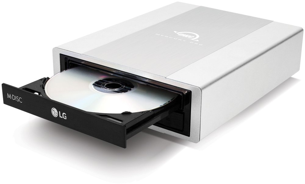 OWC Mercury Pro 16X Super-Multi Blu-ray/DVD/CD Burner/Reader External  Optical Drive with M-DISC & BDXL Support