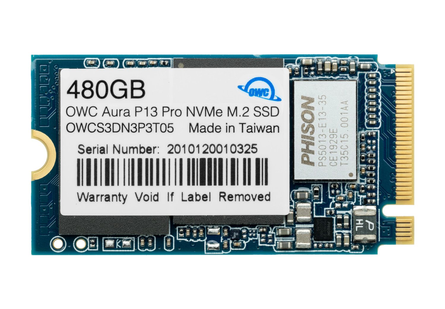 Forfærde fiber Rastløs OWC 480GB Aura P13 Pro PCIe 3.0 NVMe M.2 2242 SSD at MacSales.com