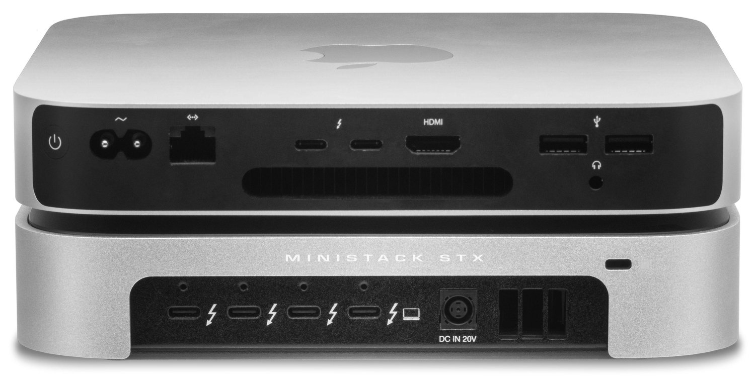 6.0TB (4.0TB HDD + 2.0TB NVMe) OWC miniStack STX Stackable Storage and  Thunderbolt Hub Xpansion Solution - Silver