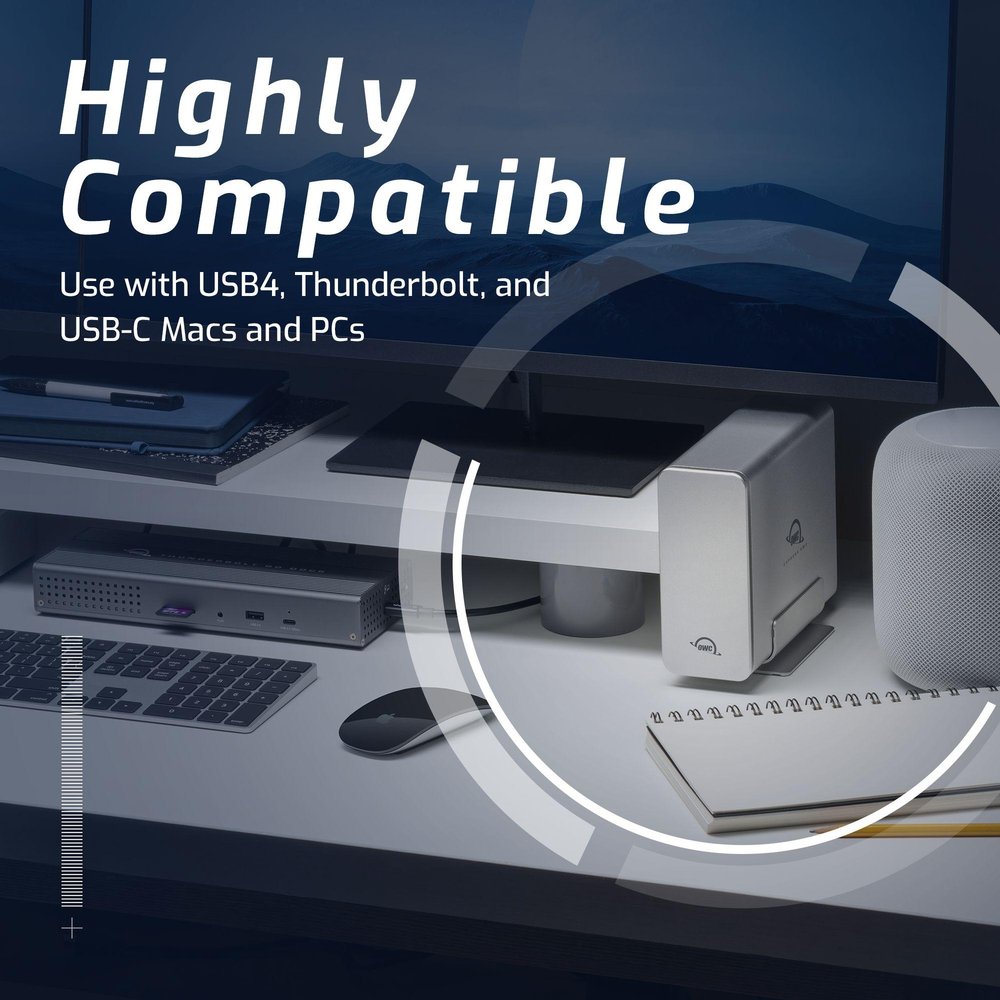 OWC Express 4M2 Four-Slot USB4 DIY Enclosure with SoftRAID