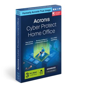 Acronis Cyber Protect Home Office Advanced for Mac and Windows PC - 1 Year Subscription for 3 Computers + 500GB Acronis Cloud Storage
