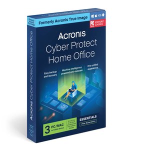 Acronis Cyber Protect Home Office Essentials for Mac and Windows PC - 1 Year Subscription for 3 Computers