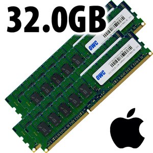 (*) 32.0GB (4 x 8GB) Apple Factory Original PC3-10600 1333MHz DDR3 ECC 240-Pin DIMM Memory Upgrade Kit