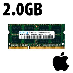 (*) 2.0GB Apple-Samsung Factory Original PC3-10600 DDR3 204 Pin CL9 1333MHz SO-DIMM Module.