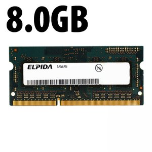 (*) 8.0GB Apple-Elpida Factory Original PC3-12800 1600MHz DDR3L 204-Pin SO-DIMM Memory Module