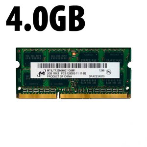 (*) 4.0GB Apple-Micron Factory Original PC3-12800 1600MHz DDR3L 204-Pin SO-DIMM Memory Module for Mac