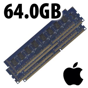 (*) 64.0GB (4 x 16GB) Apple Factory Original PC3-14900 1866MHz DDR3 ECC-R 240-Pin DIMM Memory Upgrade Kit