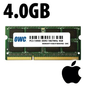 (*) 4.0GB Apple-Micron Factory Original PC3-14900 DDR3 1867MHz 204-Pin CL11 SO-DIMM Memory Module