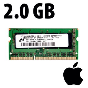 (*) 2.0GB Apple-Micron Factory Original PC8500 DDR3 204 Pin CL7 1066MHz SO-DIMM Module*Used / Pull*
