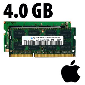 (*) 4.0GB (2x 2GB) Apple Factory Original PC8500 DDR3 204 Pin CL7 1066MHz SO-DIMM kit