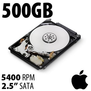 (*) 500GB Apple Genuine 2.5-inch SATA 5400RPM Hard Drive from MacBook, MacBook Pro or Mac mini.