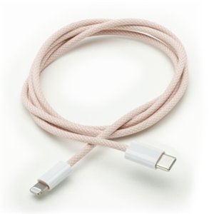 1.0 Meter (39") Apple Genuine Braided USB-C to Lightning Cable - Pink