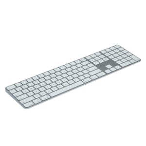 (*) Apple Magic Keyboard with Touch ID and Numeric Keypad for Apple Silicon Mac Models - Silver with White Keys