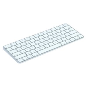 (*) Apple Magic Keyboard with Touch ID (2024) for Apple Silicon Mac Models - Silver with White Keys