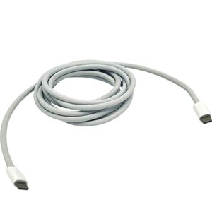 (*) 2.0 Meter (78") Apple Genuine 240W USB-C to USB-C Woven Charging Cable - White