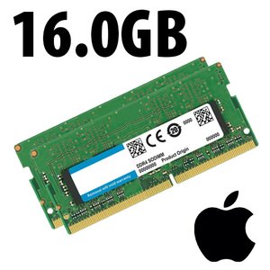 (*) 16.0GB (2 x 8GB) Apple/Major Brand PC4-19200 DDR4 2400MHz 260-Pin SO-DIMM Memory Upgrade Kit