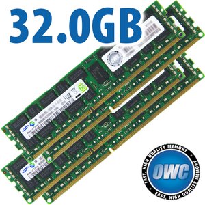 (*) 32.0GB (4 x 8GB) Major Brand PC8500 DDR3 ECC-R 1066MHz 240-pin DIMM memory upgrade kit