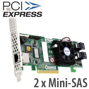 ARECA ARC-1226-8i-MS 8-port PCIe 3.0 12Gb/s Mini-SAS Hardware RAID PCIe Expansion Card