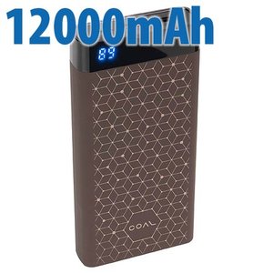 Coal 12000mAh Power Bank with USB-C and two USB-A Ports + Quick Charge 3.0 - Bronzite